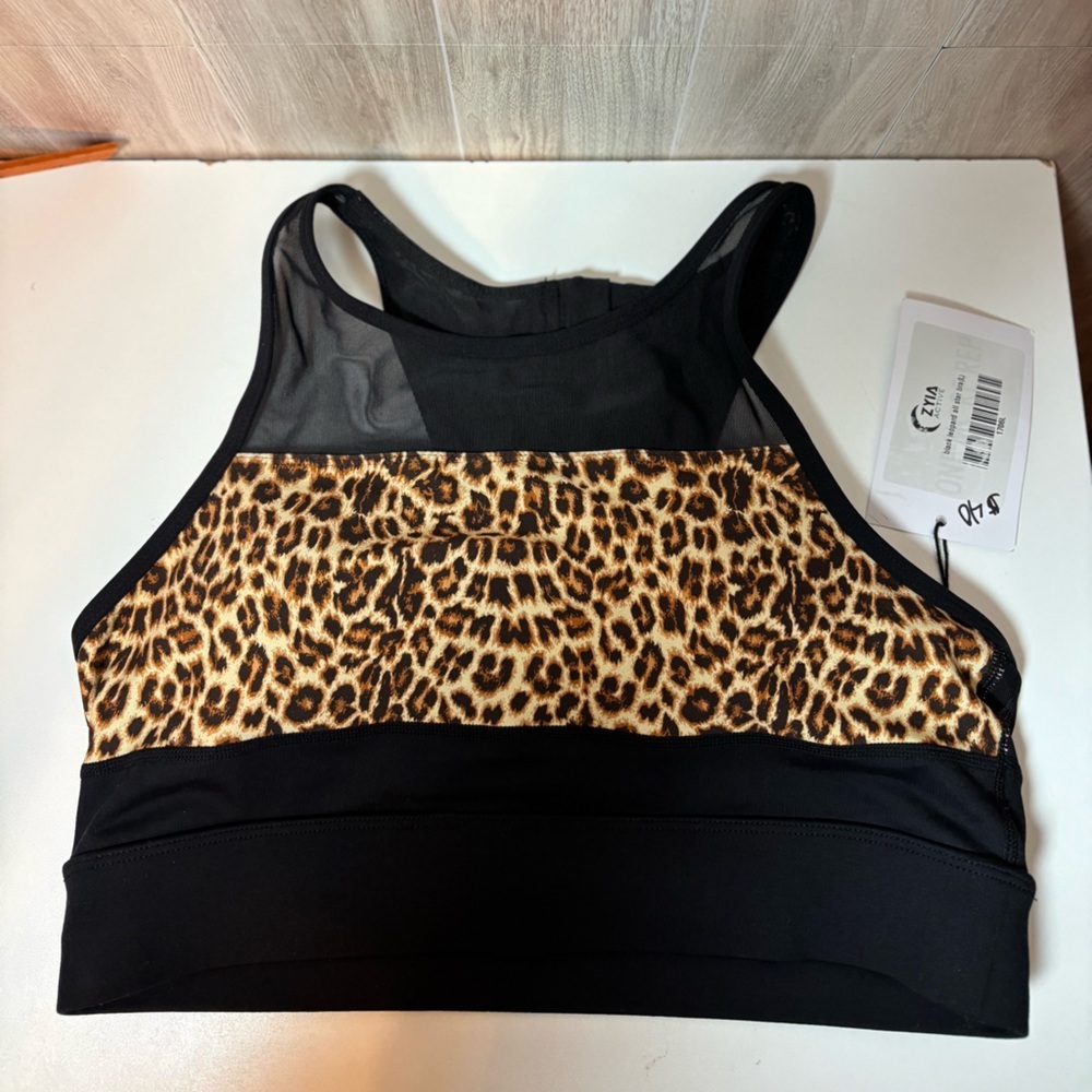 ZYIA Leopard Print Sports Bra